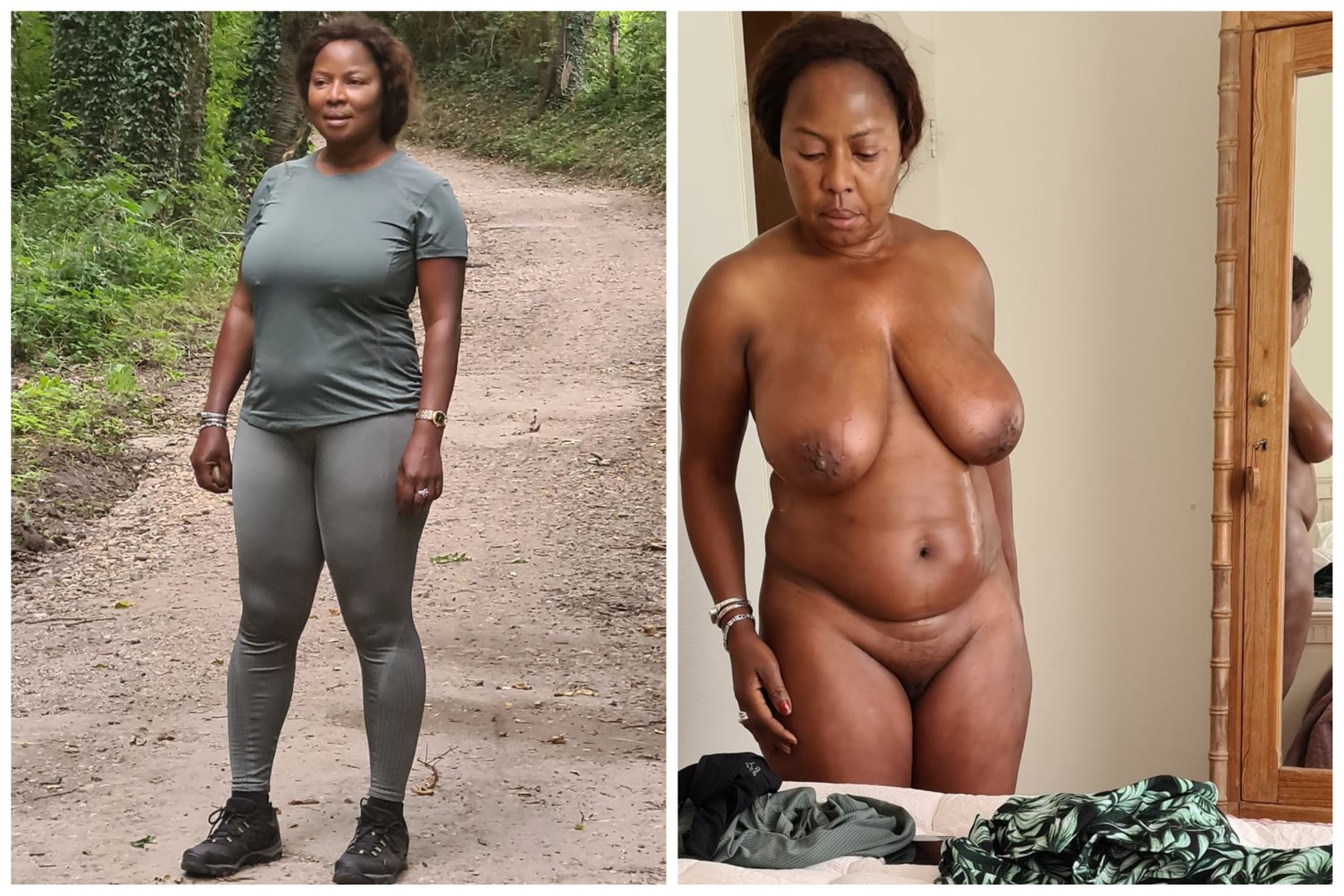 Dressed Undressed Big Tits Ebony MILF Ndey - Porn - EroMe